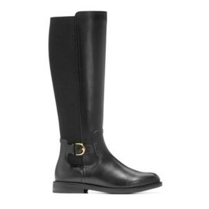 Cole Haan Celestina Leather Riding Boot, Black